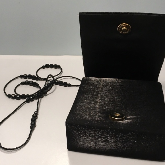 Y&S Shimmery Mini Bag Beaded Strap Evening - Picture 2 of 14